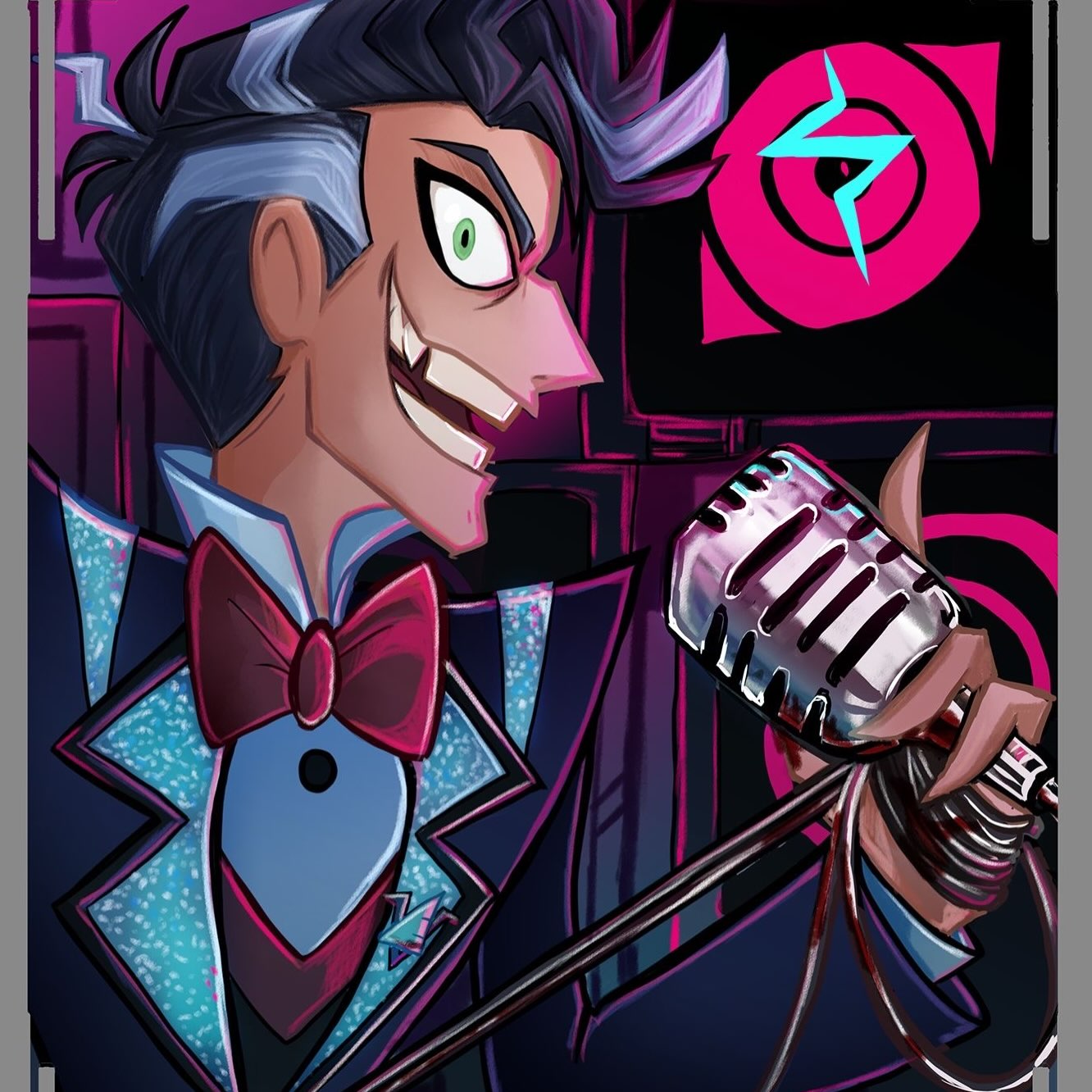BRIGHTER! My Vincent card from the @infernofest.intl trading card season 2 set. Im so happy with how he turned out. Hope people enjoy.
#murdermedia #hazbinhotel #vincentwhittman #vox